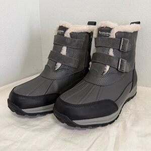 Kookaburra by Ugg Imree moto boots Waterproof gray buckle adjustable size 9.5